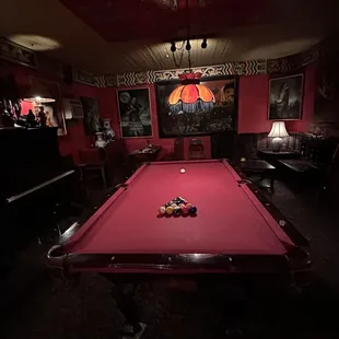 Pool table in the back room