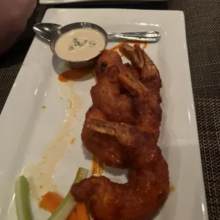 Buffalo shrimp ($12)
