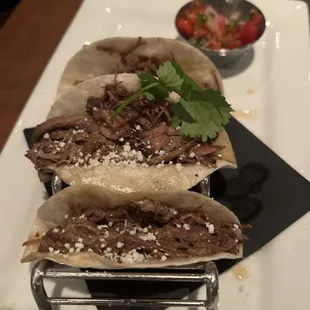 Short rib tacos ($10)