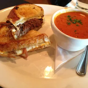 Short Rib Grilled Cheese & Tomato Soup