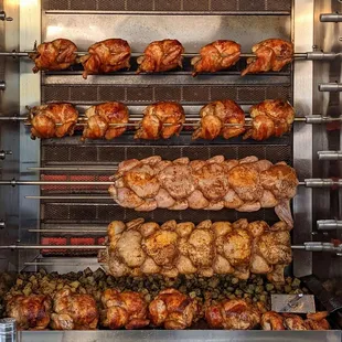 Good eye appeal, look at all those rotating chicken