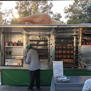 Giant foam chicken on top