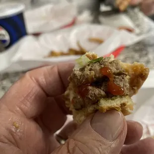 Last bite. Wonderful burger!