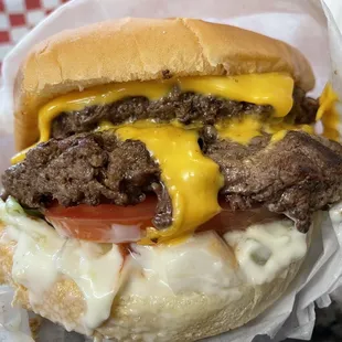 Double cheeseburger as it was intended to be...