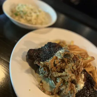 Risotto + Black &amp; bleu steak