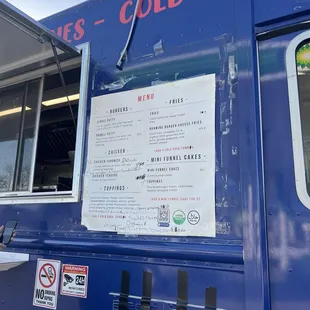 Menu as of April 2024