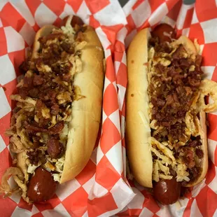 Bourbon Bacon Dog!  A customer favorite special. Available April 21-24, 2021.