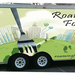 a fork stuck in the side of a truck