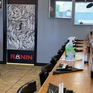 interior, sushi and sashimi