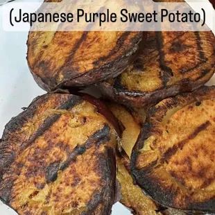 grilled eggplant on a white plate