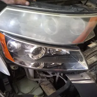 We now do headlight restorations! Look at that diference!