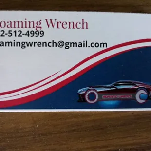 Front of new business card