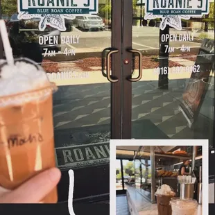 Iced mocha and coconut chai