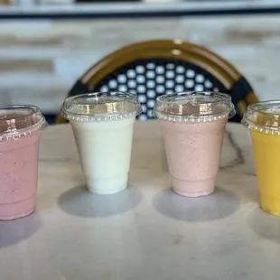 Lots of smoothie flavors to choose from