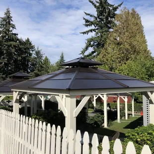 The new Pergolas at Roanoke Inn...now you can dine outside (safely) all Winter!