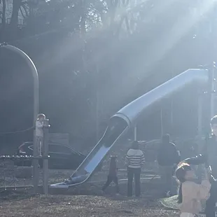 Long slide from top of climbing thing