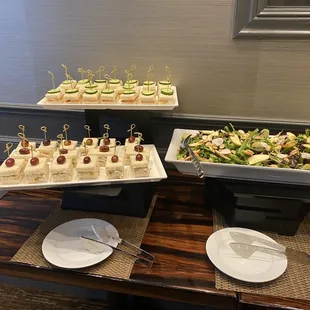 Smoked Salmon sandwiches, Turkey and Brie, and Chicken Salad.