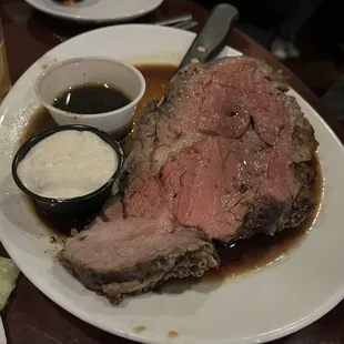 Medium rare prime rib