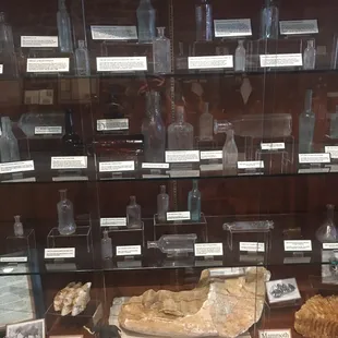 Glass bottles found locally.