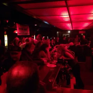 Crowded night for a happy somber moment