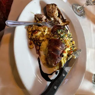 a plate of food on a table