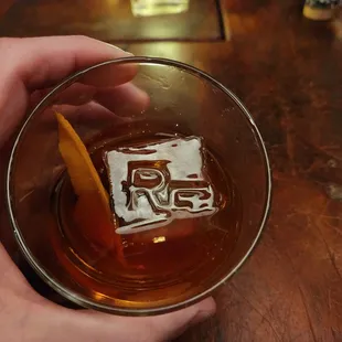 Branded ice cubes