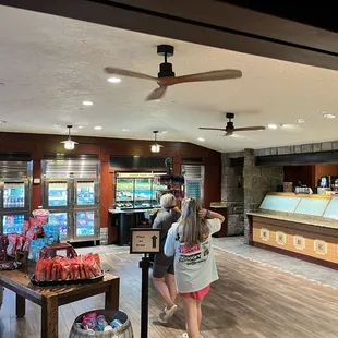 Where you order food, and they have a lot of desserts to pick from in here!