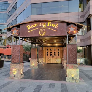 the entrance to the building