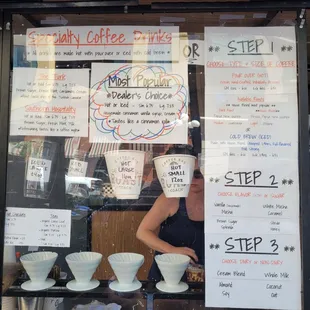 a woman sitting at the counter