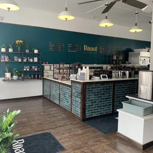 the interior of a coffee shop