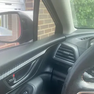 the interior of a car