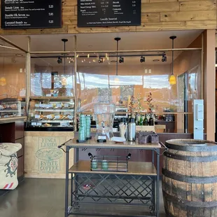 the interior of the restaurant