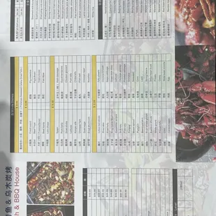 the menu
