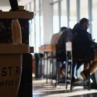 people sitting at tables