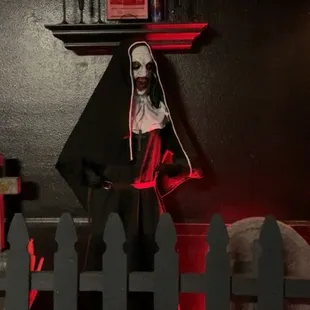 Coffee Shop with spooky props
