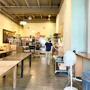 the inside of a restaurant