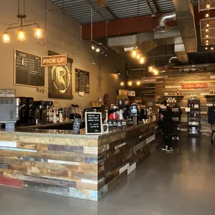 the interior of a coffee shop