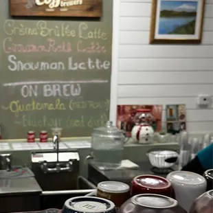 Seasonal drink menu board... Be sure to see what&apos;s new