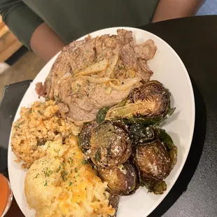 a plate of food on a table