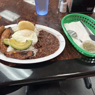 Bandeja Paisa typical plate in Colombia