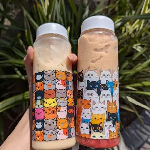 New bottles rolled out as of 8/25. Oolong Milk Tea and Strawberry Blonde Smoothie.