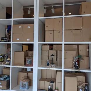 Boxes and merch