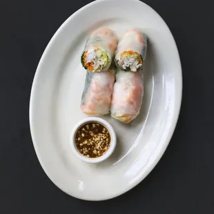 Delicious Fresh Basil Shrimp Rolls make a mouth-watering starter!