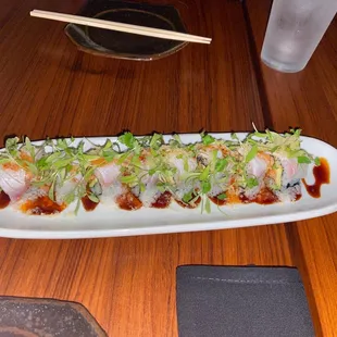 Seared Kona Kanpachi Jalapeno Roll