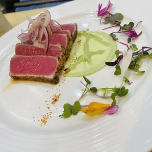Seared Ahi Avocado Crema