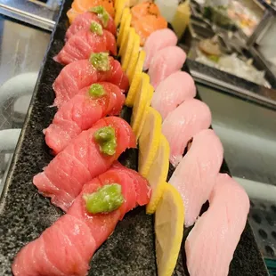 Toro Sushi/Salmon Belly Sushi/Yellowtail Belly Sushi
