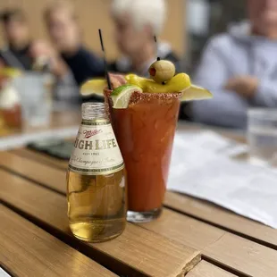 Bloody with pony beer