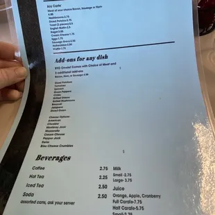 2nd side of menu