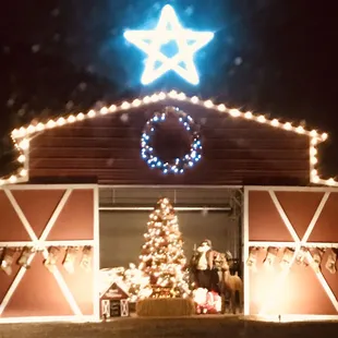 Nativity scene in the barn