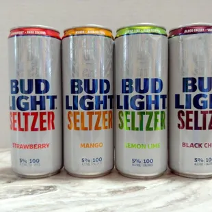 four cans of bud light